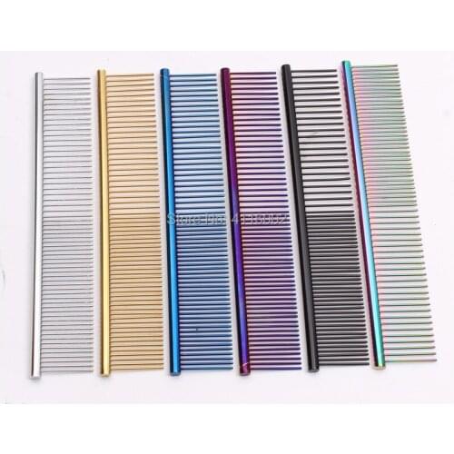 100pcs/lot 19x3.4cm Dog Combs Long Thick Hair Fur Removal Brush Pets Dog Cat Grooming Combs