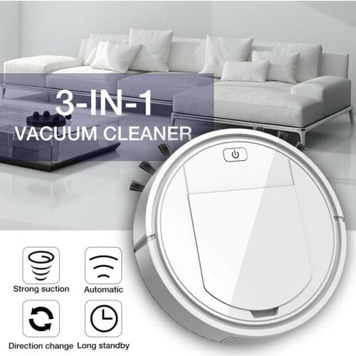 3 in1 Smart Sweeping Robot Vacuum Cleaner Floor Edge Dust Clean USB Charging Intelligent Auto Suction Sweeper