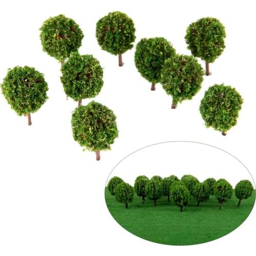 30pc Landscape Scenery Topiary Trees Model Train Wargame Diorama Layout Scale 1/100 Building Landscape Accessories Toys for Kids