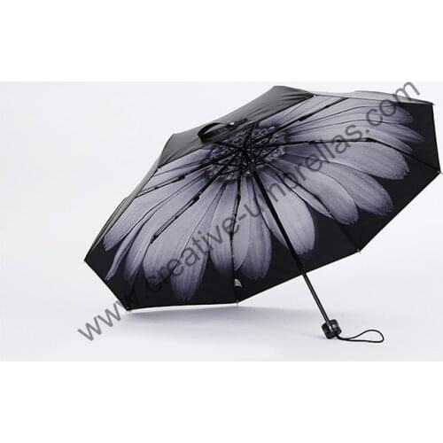 4pcs/lot 240T pongee 5 times black coating UV protecting 70T 12angles alloy shaft visible double layers daisy mini umbrella