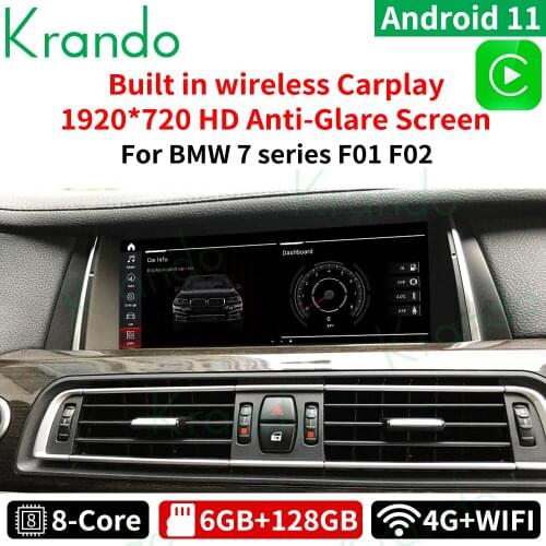 KRANDO Android 10.0 4G 64G 10.25'' car audio gps navigation for BMW 7 series E56 E66 F01 F02 2004-2015 multimedia system