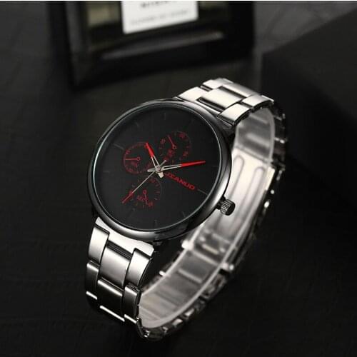 2020 Fashion Mens Quartz Wristwatches Black Steel Belt Watches Luxury Classic Business Watch Uhren Gifts for Men Montre Homme