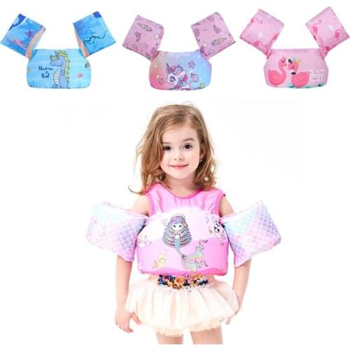 Baby Swim Rings Float Cartoon Arm Sleeve Foam Soft Safety Vest Garment Training Floating Pool Swimsuit Garb Kids Life Jackets