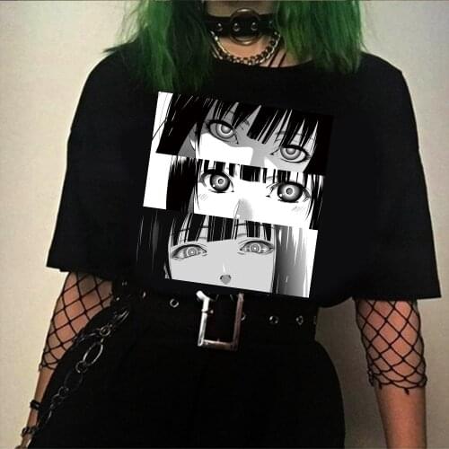 Japanese Anime Kakegurui T-shirt Cosplay Short-sleeved Yumeko Jabami Eyes Printing Men/women T-shirt Tee Tops