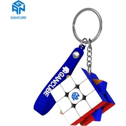 GAN 330 3cm 3x3x3 Speed Magic Cube stickerless Key Ring 3x3 Mini Cubo Magico Keychain Toys Gift 1.2 Inch puzzle gan330 kids game