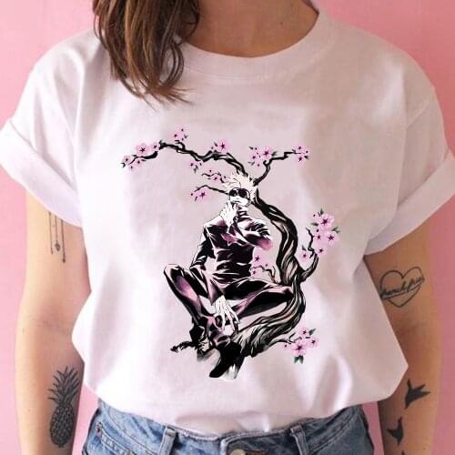 Jujutsu Kaisen Print Women/man Anime T-shirt Cool Gojo Satoru Harajuku Japan Casual Tops Tee