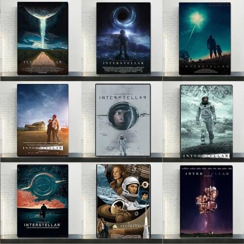 Spaceman Canvas Painting Interstellar Poster Classic Sci-Fi Movie Wall Artist Home Decoration Printing Gift Living Room Mural