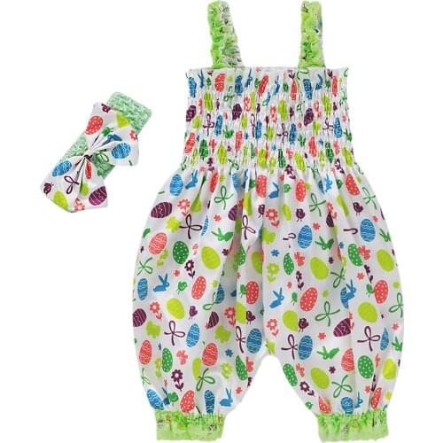 Citgeett Summer Newborn Baby Girls Boys Romper Sleeveless Elastic Waist Pants Playsuit Clothes