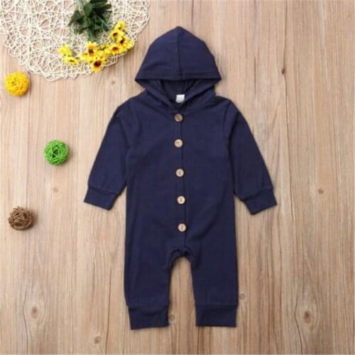 Pudcoco Winter Autumn Infant Baby Boy Girl Cotton Hooded Romper Jumpsuit Clothes Outfit