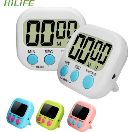HILIFE Cooking Count Down Clock Kitchen Countdown Timer Alarm with Stand Kitchen Tools Magnetic LCD Digital Kitchen Timer