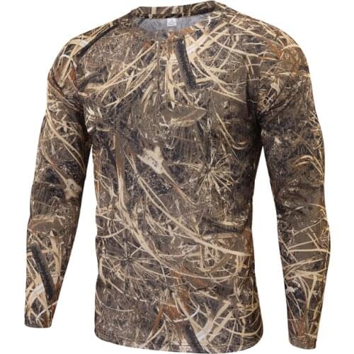 New Autumn Spring Men Long Sleeve Tactical Camouflage T-shirt camisa masculina Quick Dry Military Army shirt