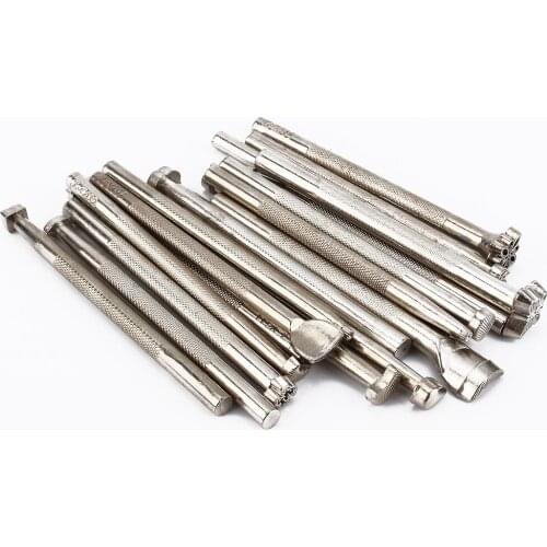 20pcs/Set Metal Leather Craft Tools Leather Working Saddle Making Carving Tools Leather Carving Leather Printing Tool Set