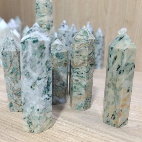 Natural sky blue Points pillar column Terminated Wand Specimen Healing Reiki mineral