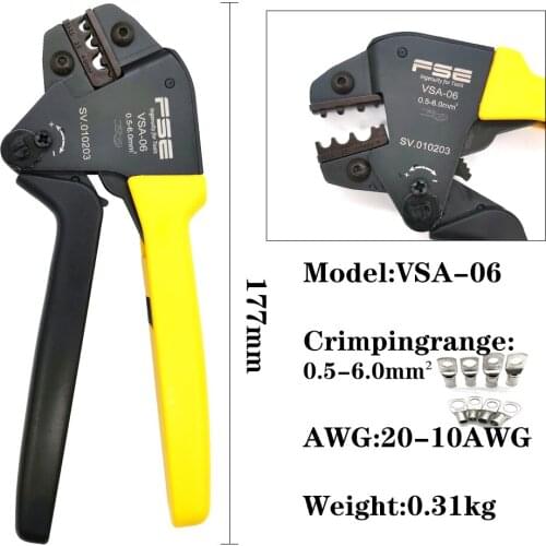 VSA-06 frieze 0.25-6mm square 23-10awg for non-isolated self-adjustable armband types of work economy mini pliers tools