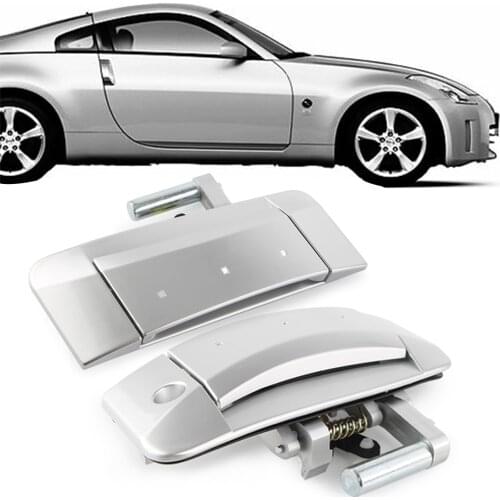 1Pair Front Left & Right Car Outside Outer Door Handle Cover Silver For Nissan 350Z 2003 2004 2005 2006 2007 2008 2009 RHD