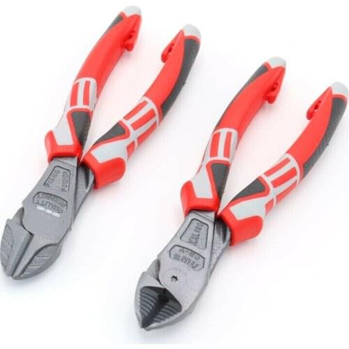 7inch Wire Pliers Alloy Steel Cutter PTFE-free Plastic Coated Electric Cable Rope Labor-saving Diagonal Wire Pliers Hand Tools