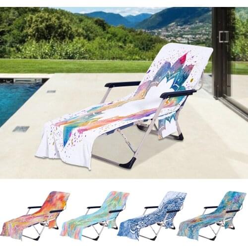 Beach Lounge Chair Cover Towel Summer Soft Comfortable Sunbath Portable Lazy Lounger Mat Mate Holiday Garden Outdoor Sunbathing