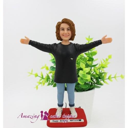 2019 AMAZING CAKE TOPPER Toys Flying self happy birthday sculpture Groom And Gifts Ideas Customized Figurine Valentines Day