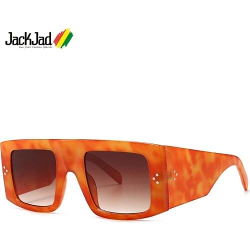 JackJad 2020 Fashion Vintage 40105 Shield Style Gradient Sunglasses ins Women Three Dots Brand Design Sun Glasses Oculos De Sol