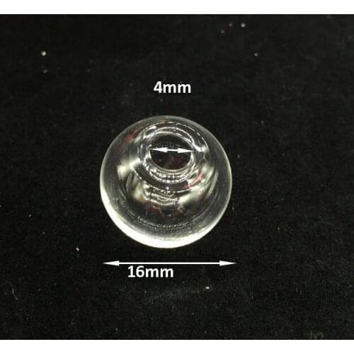 100pcs 16*4mm Glass Cover Glass Bulb round Ball, hanging terrarium glass globes orbs factory price jewelry finding pendants