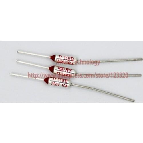 20pcs/lot) RY115 TF 115 Degree Celsius 115C 10A 250V Temperature Thermal Fuse
