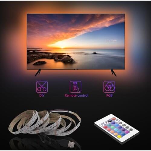 USB LED Strip 2835 RGB Flexible LED Light 1M 2M 3M 4M 5M DC5V RGB Warm White Color Changeable TV Background Lighting
