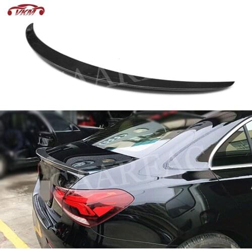 A Class Carbon Fiber Rear Spoiler For Mercedes-Benz W177 Sedan A200 A180 A250 2019-2020 FRP Boot Trunk Wings Sticker Car Styling
