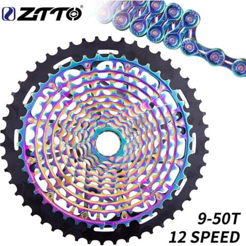 ZTTO 12S MTB 12 Speed 9-50T Bicycle Cassette XD Rainbow Full steel 9T 12Speed Mountain Bike Sprocket Freewheel