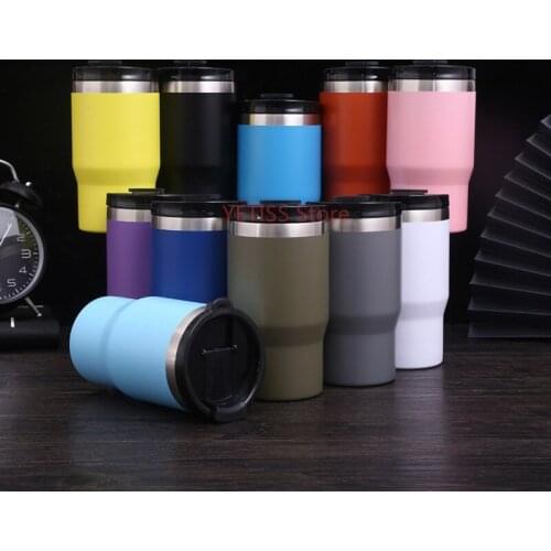 10pcs 4-in-1 Cold Bottle Can Cooler 14oz Double Wall Vacuum Insulated Skinny Cans Beer Holder Drink Cooler With Two lids
