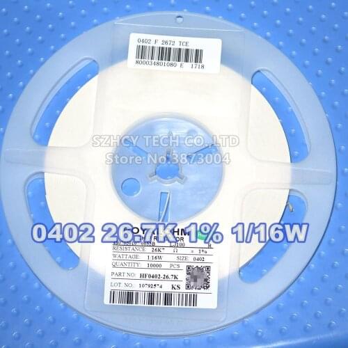 10000pcs 0402 26.7K 26K7 1% 1/16W HF0402-26.7K Chip Resistor