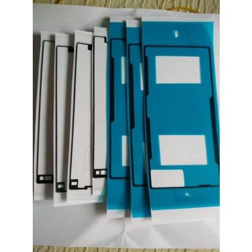 25 Sets 50PCS in Total High Quality New For Sony Xperia Z5 Mini LCD Frame Bezel Plate + Battery Door Adhesive Glue Tape Stickers