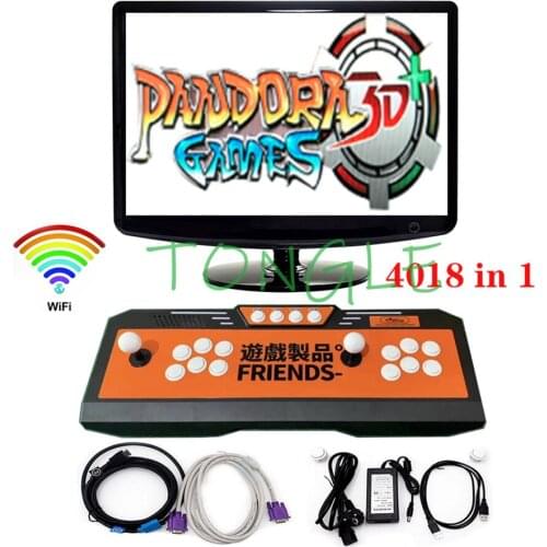 3D Pandora Game 4018 in 1 Multi-game Board arcade Joystick Arcade Console WIFI Online Download Games 3D PC Gamepad controlle