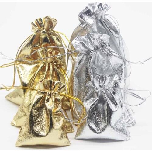 50pcs/1lot Christmas Wedding Gift Jewelry Protection Pouches Smooth Dust-proof Anniversary Present Soft Bags7X9CM 9X12CM 10X15CM
