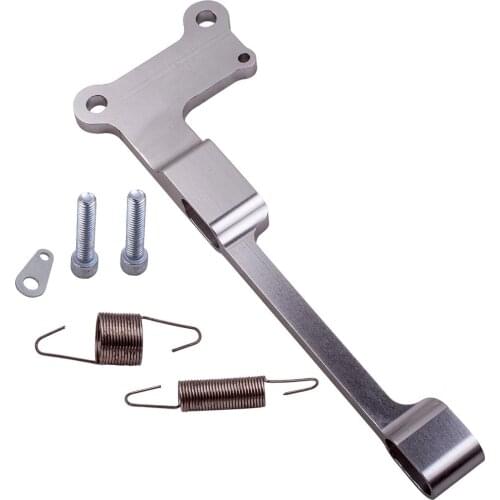 TCB-40DQ Billet Aluminum Throttle Carburetor Bracket/Spring for Edelbrock Carburetors Carb Gray