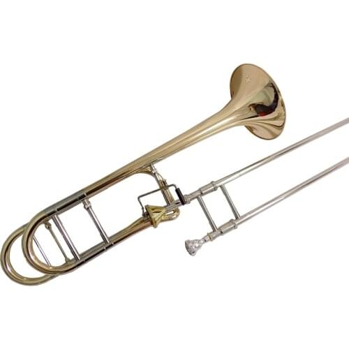 Bb/F Thayer valve Trombone Gold Brass material with case Mouthpiece Professional Musical Instruments