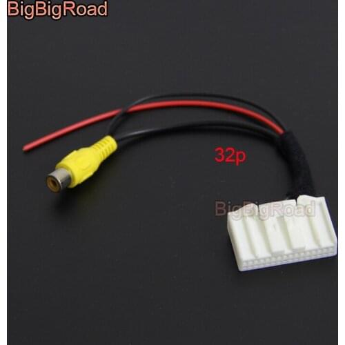 BigBigRoad For Nissan Teana Lannia NV200 2014 - 2016 Car Adapter Connector Wire Cable Rear View Camera Original Video Input RCA