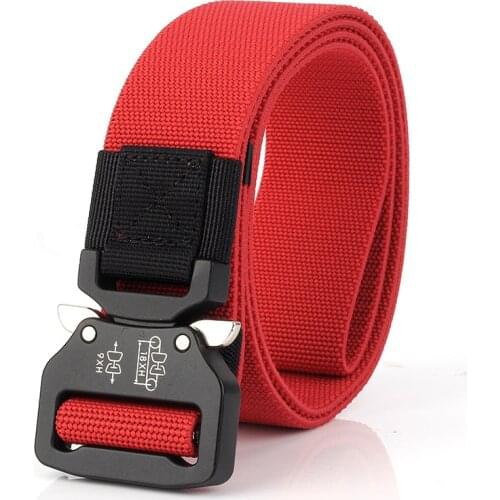 Men Canvas Belt Snake Buckle Man Tactical Belt Male Release the buckle belt quickly Mens Belt Nylon Knitted Cinturon Hombre