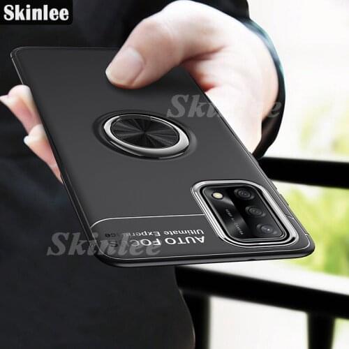 Skinlee Case For oppo A74 Business Style with Ring Magnetism Holder Back Case For OPPO A74 4G Cover