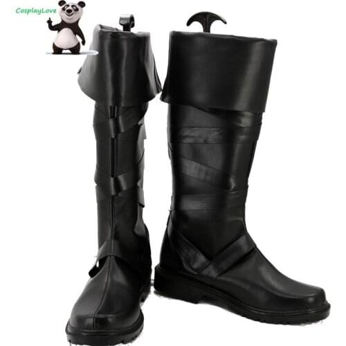 FF15 Final Fantasy XV Stella Nox Fleuret Black Cosplay Shoes Long Boots Leather CosplayLove For Halloween Christmas
