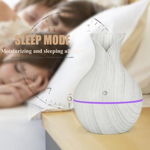 130ML Mini USB Electric Aroma Air Diffuser Wood Ultrasonic Air Humidifier Essential Oil Aromatherapy Cool Mist Maker For Home