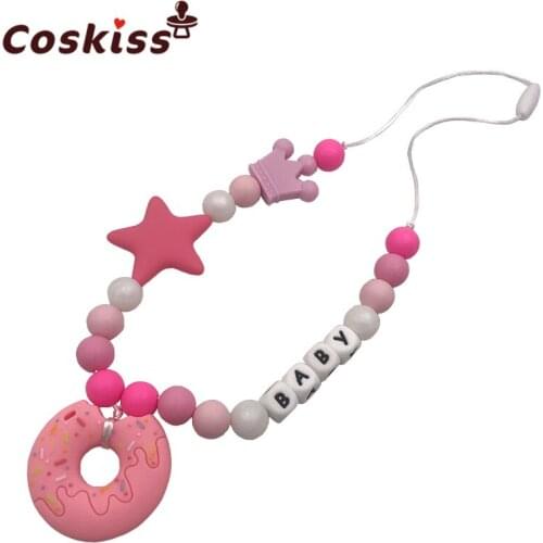 Baby Teething Necklace for Mom, Silicone Teething Beads, 100% BPA Free