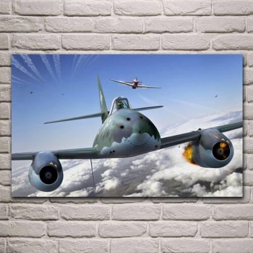 Dogfight Me.262A Messerschmitt P 51D Mustang aircraft posters on the wall picture home living room decoration for bedroom MD592