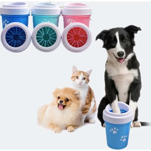 Pet Cat Dirty Paw Cleaning Cup Dog Paw Cleaner Cup for Small Large Dogs Pet Feet Washer Portable Soft Silicone Foot Wash Tool
