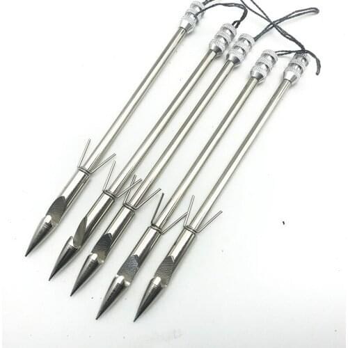 10 pieces of stainless steel slingshot sling dart arrow fish bullets and arrows shooting catapult darts hunting skills