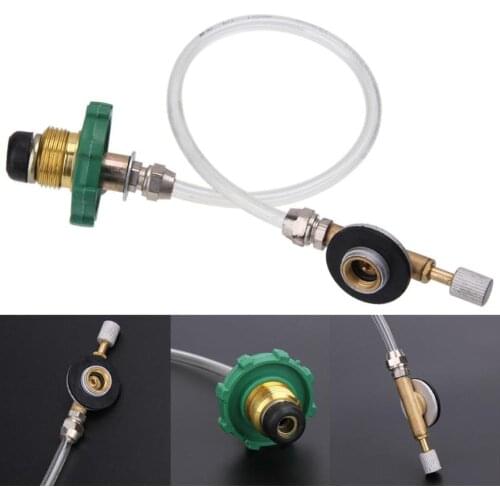 Camping Propane LP Gas Refill Adapter Flat Cylinder Tank Coupler Valve Tool Part