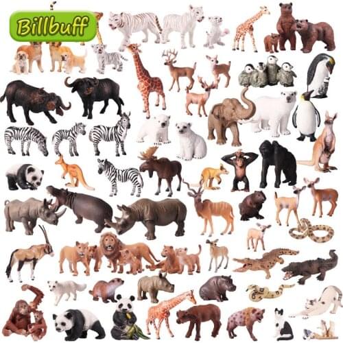Hot Sales African Wild Lion Simulation Animals Tiger Elephants Action Figures Farm Animal Figurines Models Educational Toys Gift
