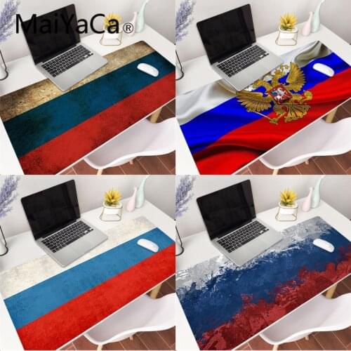 MaiYaCa Russian flag Anti-Slip Durable Rubber Computermats Gaming Accessories Mousepad Mouse Mat Keyboard xxl Mouse Pad Game