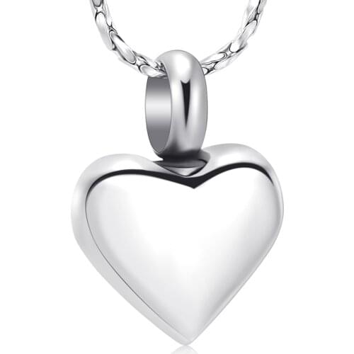 Mini Small Heart Cremation Urn Pendant for Ashes Stainless Steel Ashes Keepsake Memorial Urn Jewelry for DIY Necklace/Bracelet
