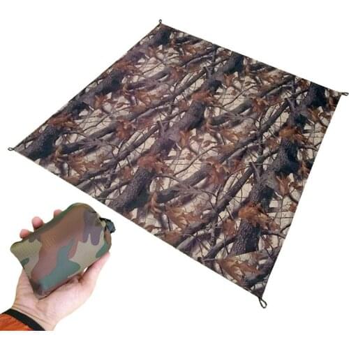 Outdoor Pocket Camping Mat Camouflage Waterproof Dampproof Folding Sleeping Mat Camo Ultralight Beach Family Travel Picnic Mat