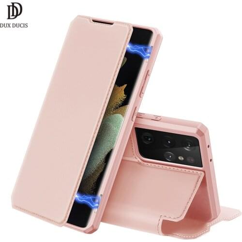 For Samsung Galaxy S21 Ultra 5G Skin X Series Luxury Leather Wallet Case Flip Case Magnetic Closure Super Soft card slot